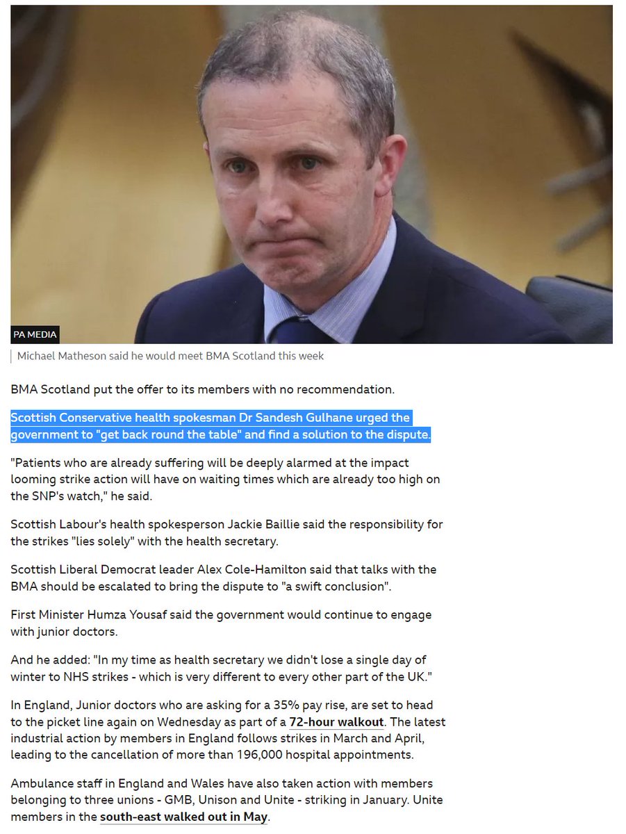 goldstone_tony's tweet image. 1/ 🧵Hi Dr @Sandeshgulhane MP (@ScotTories)

Can I ask a favour please? Its really pleasing to see a @Conservatives MP (&amp;amp; also GP) asking government to "get back round the table" to find a solution to the dispute, after Scottish junior docs rejected their pay offer and announced