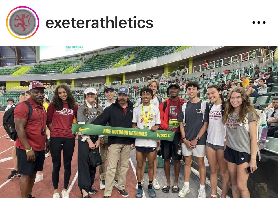 kdowl2003's tweet photo. Phillips Exeter Academy at  Nike Outdoor T&amp;F Nationals 2023 https://t.co/UULau9eqBN