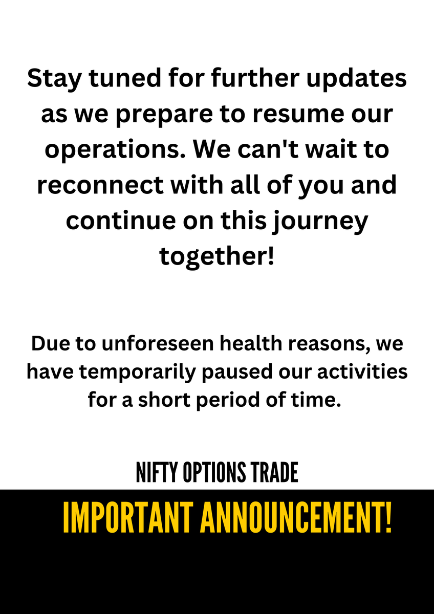 📣 Important Announcement! 📣

#backinaction #resumeshortly #healthcomesfirst #onwardsandupwards