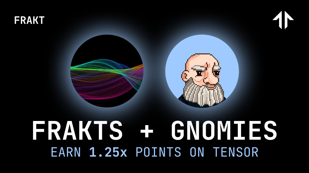 tensor_hq's tweet photo. To prepare for @frakt_hq BANX mint, we've added a 1.25x multiplier to ALL bids + listings on Frakts + Pawnshop Gnomies! ⚡️

The multiplier will last until the Holders Swap ends, when all Frakts + Gnomies will be swapped for BANX! 🔁

BANX is a new collection by @tainaker, which will unite both FRAKT collections under one incredible PFP🔥