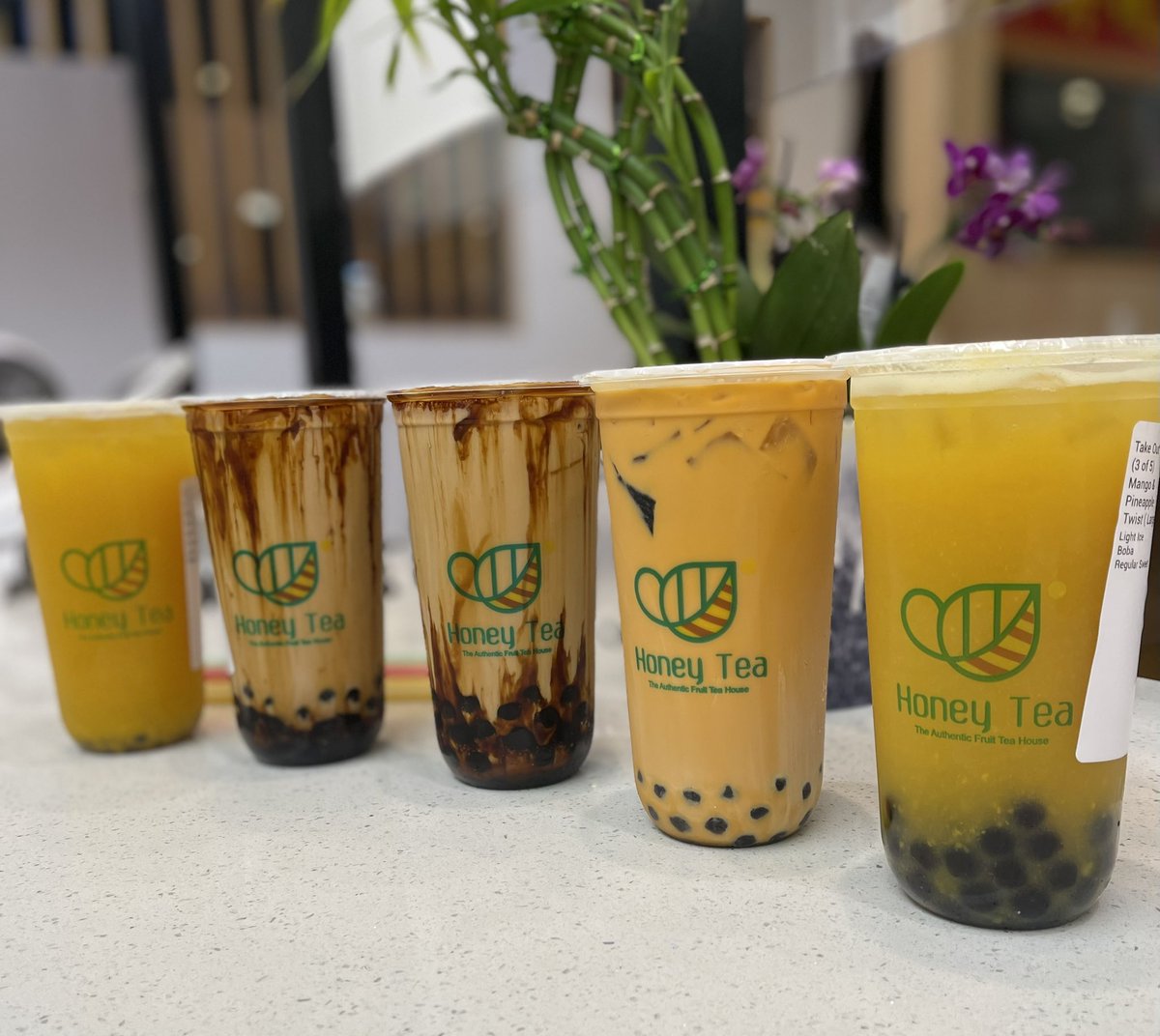 Cold drinks on a hot day! #milktea #thaitea #fruittea #boba #refreshing #pleasantonca