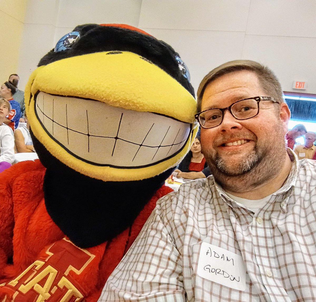 Made a friend at #IowaState's #FCA auction. #cyclONEnation