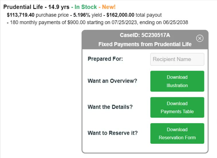 dcfannuities's tweet image. Featured #DCFIncomePayments 
Prudential Life - 14.9 yrs - In Stock - New!
$113,719.40 purchase price - 5.196% yield - $162,000.00 total payout

Get details and reserve here: buff.ly/3qIe1IB 

#SafeIncome #Retirement #FinancialFreedom