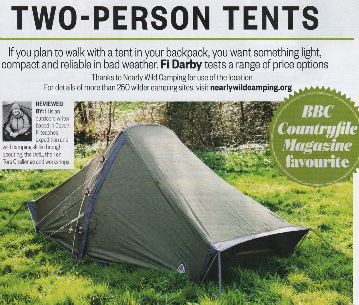 We recently helped Countryfile Magazine to find a wilder location for their 'Two-Person Tents' article which is featured in issue 203.
Reviews by Fi Darby  Photo's by Justin Foulkes
.
#countryfilemagazine #nearlywildcamping