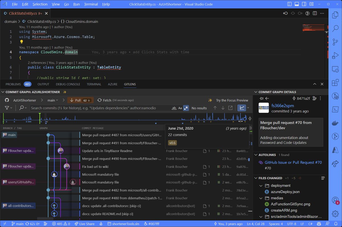 fboucheros's tweet image. Wow! 😍
That&apos;s a really cool view @gitlens I love it! 
This is a great #vscode extension that you can customize! #gitkraken