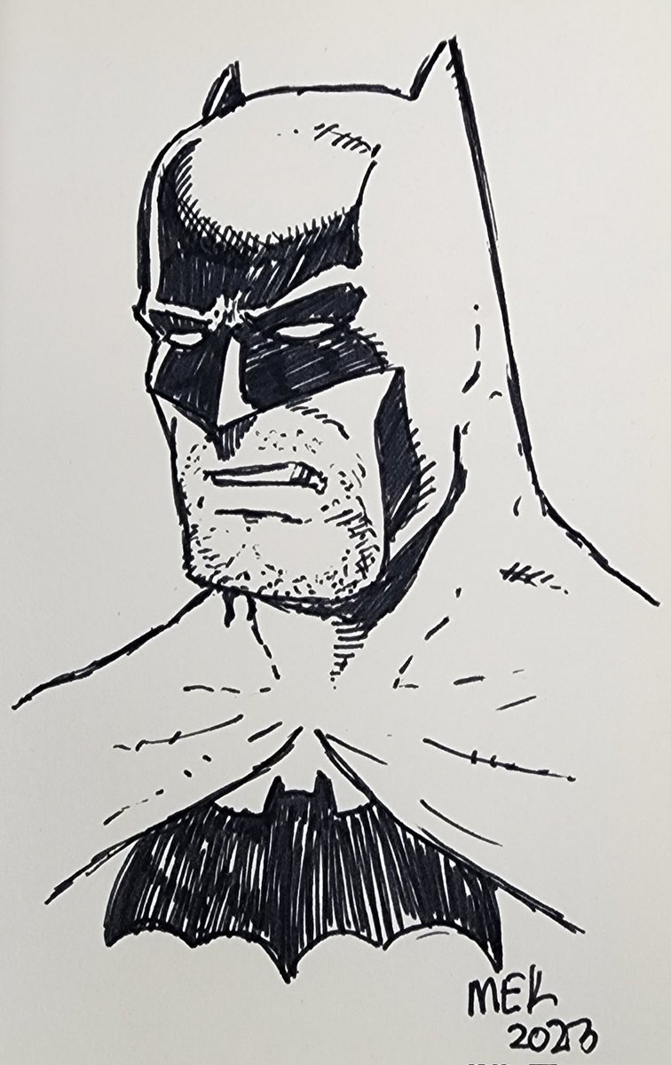 MEK71's tweet photo. Batman pen sketch. #batman #dccomics #fanart https://t.co/ZhRai3ROK9