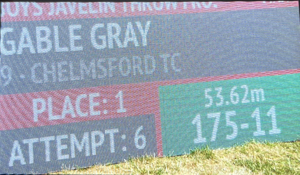 chelmsfordtrack's tweet image. Congratulations to Freshman Gable Gray for winning the freshmen division of Javelin at New Balance Outdoor Nationals!

In doing so Gable broke his own school record and has the furthest throw for a freshman in the nation!

@_LionsAthletics