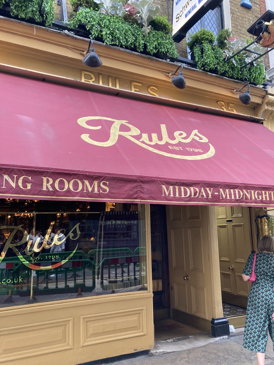 Lovely meal at <a href="/RulesRestaurant/">Rules Restaurant</a> thank you guys. Food and service is the best- TY