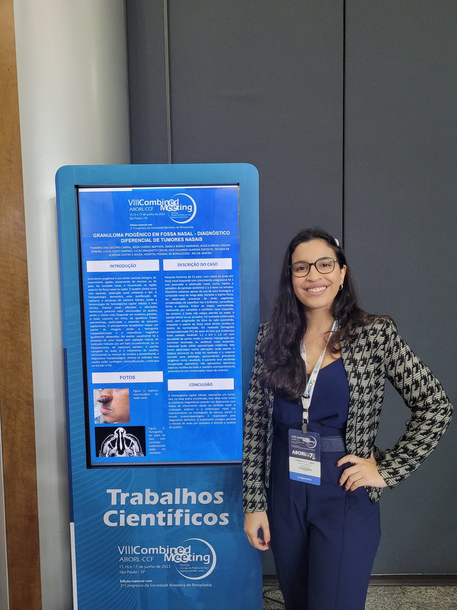 ThamirisDiasMD's tweet photo. The end of an enlightening congress and so happy for grasping so much information in 3 days. Can't wait for the next one. Below is the case report I wrote with my fellow residents.
#MedTwitter #otolaryngology https://t.co/xwiB04oenZ