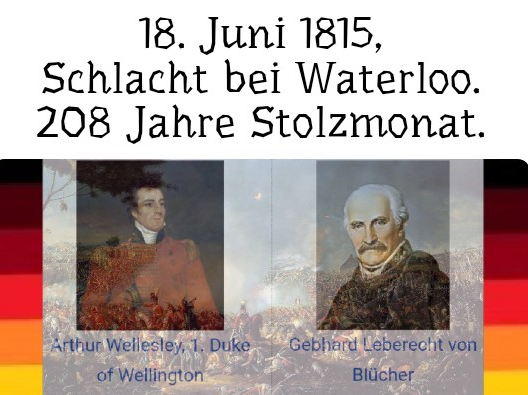 PVigilum's tweet photo. @Der_Hobbybautze Ein weiterer Grund, stolz zu sein!
Es ist der 18. Juni! Ein Tag, der Geschichte schrieb!
#Stolzmonat
#StolzStattPride
#Waterloo1815 https://t.co/gSxrbpNeaZ