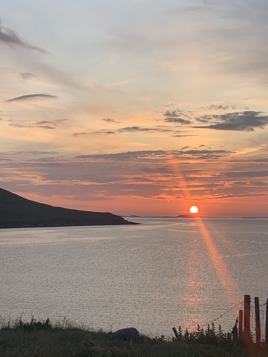 Amazing sunset in Achill this evening after a very hot wet thundery day #westofireland #mayo #achill #dugort