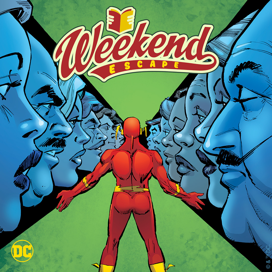 DCOfficial's tweet photo. For your #DCWeekendEscape, we're spotlighting the brilliant "Trial of the Flash," which is both a grand finale for THE FLASH series, and for Barry Allen's entire career. You get the feeling that anything can happen — and you’re constantly proven right. https://t.co/rtESqpxPZ4 https://t.co/j8MkknvhKj