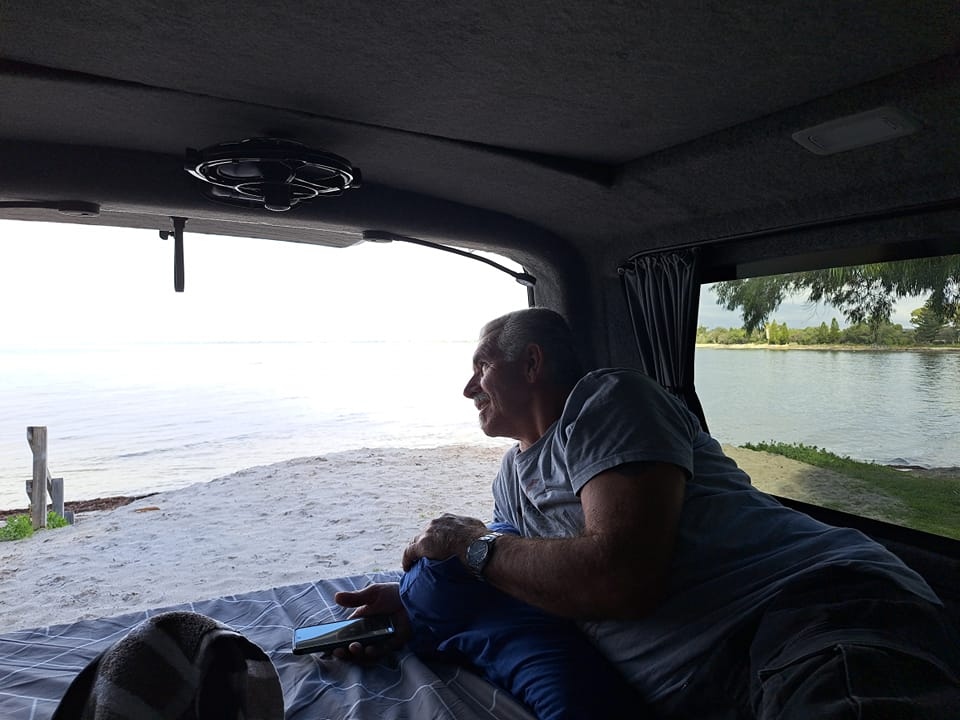 Retirement advice: What you don't do today, you can do tomorrow. 🏖️ Perfect advice in a Skyline Camper! 🥳

Pete is kicking back, and taking the time to admire the view. 🌴

#retirement #campervan #campinglife #vanlife #camping #vw #glamping #homeiswhereyouparkit #van #camper