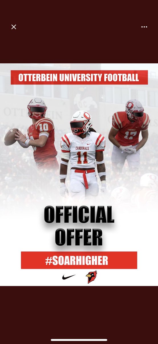 I would like to say thank you for my first offer @Otterbein_FB <a href="/Coach_Cicione/">Anthony Cicione II</a> <a href="/SaboBull90/">John Sabo Sr.</a> <a href="/SRAHSFootball/">Slippery Rock Rockets Football</a> <a href="/CoachLarryW/">Coach Larry Wendereusz, Jr</a>