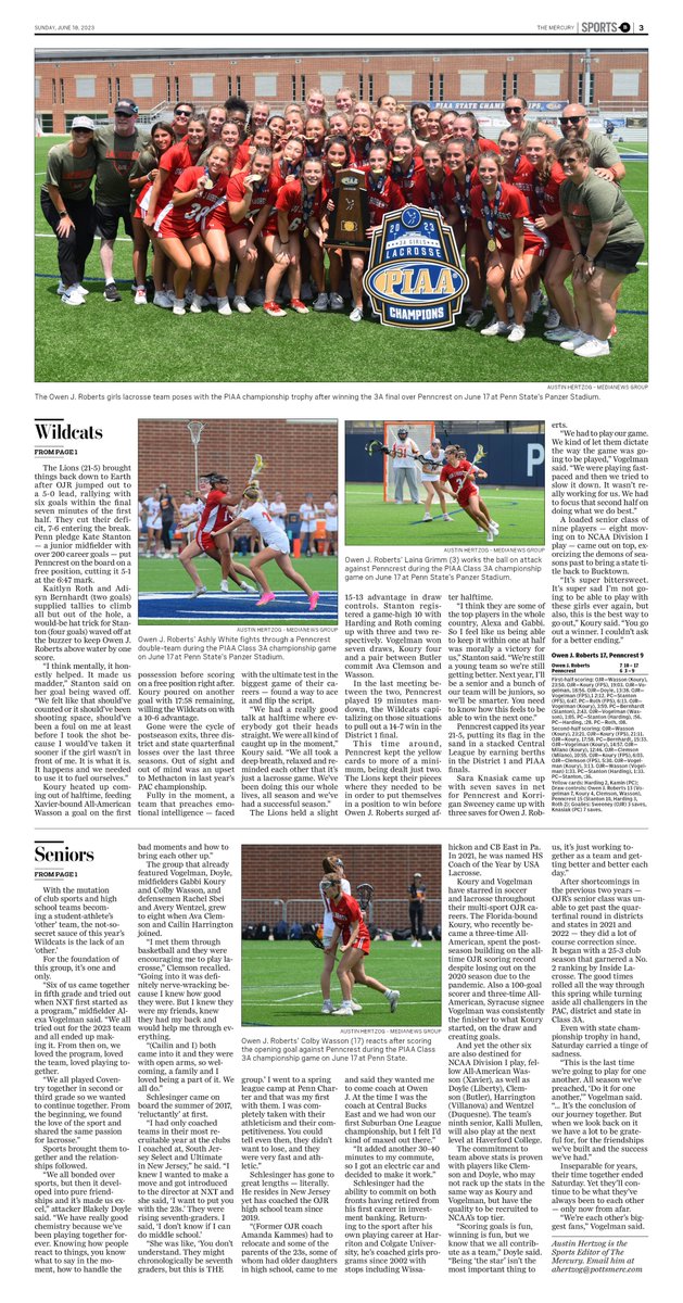 EARLY LOOK: Sunday's edition of <a href="/PottsmercSports/">Pottstown Mercury Sports</a> with the senior-led Owen J. Roberts girls lacrosse team capturing the PIAA championship for the first time