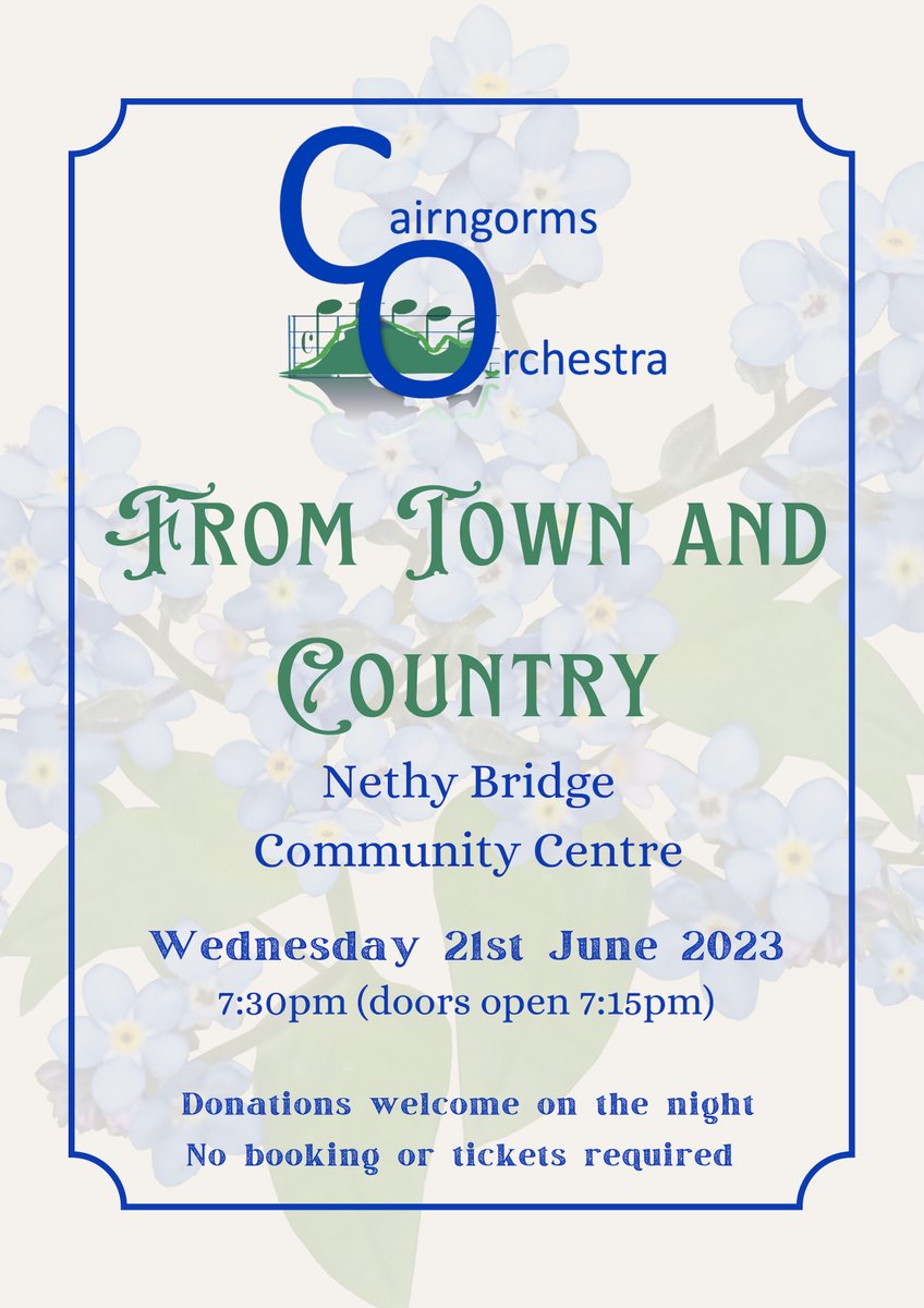 InvSymphonyOrch's tweet image. Come and join Cairngorms Orchestra this Wednesday at 7.30pm for 'From town and country'