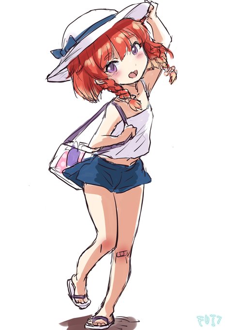 今日のらくがき
夏休み択捉ちゃん 