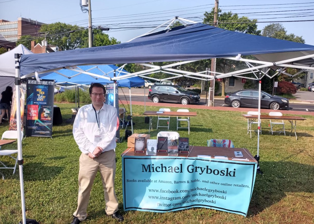 MichaelGryboski's tweet photo. Had a great time at the @fredbookfest today selling books, handing out bookmarks with my author info, meeting fellow authors, and getting a crash course in how to setup a canopy.
Glory to God for this victory.
#booktwt #AuthorsOfTwitter #BookTwitter #fredbookfest #writerslift https://t.co/3Q7zgdaeUh