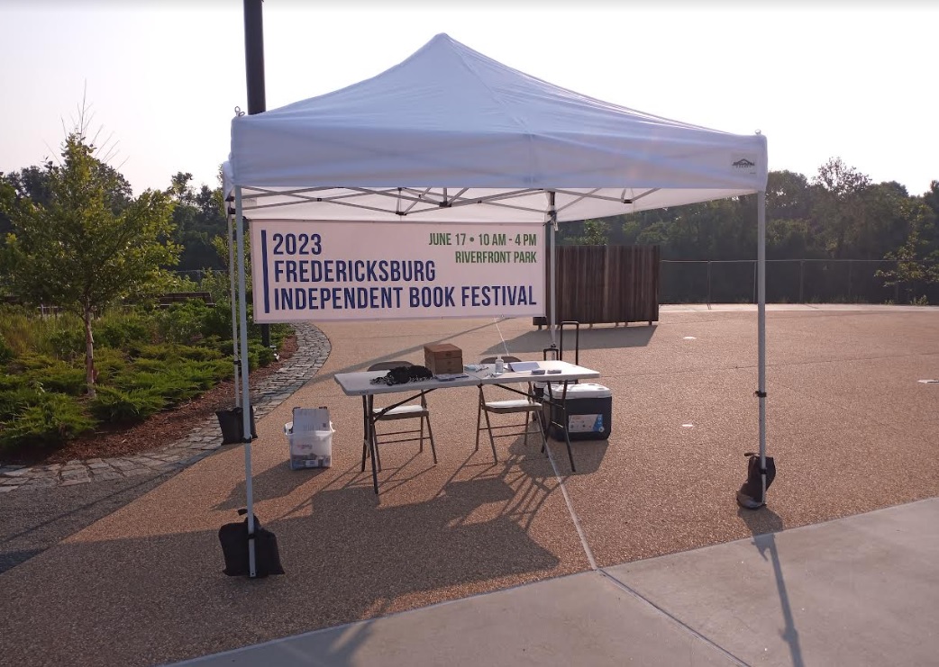 MichaelGryboski's tweet photo. Had a great time at the @fredbookfest today selling books, handing out bookmarks with my author info, meeting fellow authors, and getting a crash course in how to setup a canopy.
Glory to God for this victory.
#booktwt #AuthorsOfTwitter #BookTwitter #fredbookfest #writerslift https://t.co/3Q7zgdaeUh