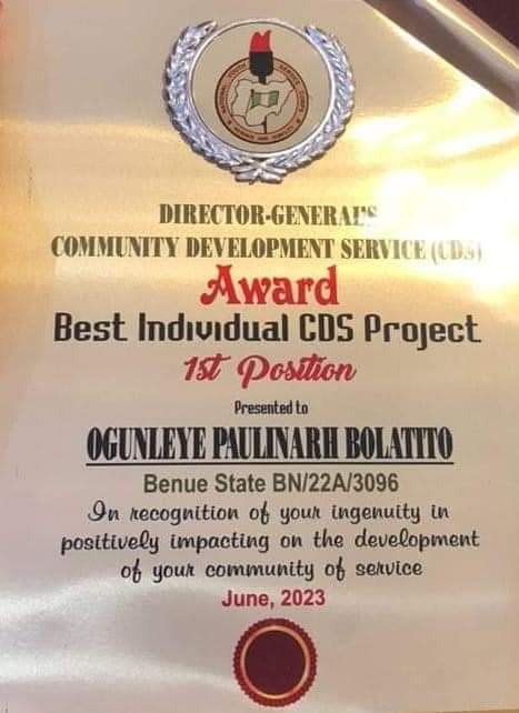 officialnyscng's tweet photo. Benue Ex-Corps Member Emerge Overall Best At NYSC DG CDS Award
https://t.co/mzcKDYiw5E https://t.co/5uE7DUGUcC
