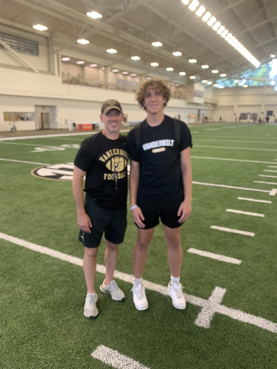 Had a great day camping with @VandyFootball. Grew a lot today and excited to keep working! @CoachLustig @Coach_Flaherty @_Elite3 @RileyElite3 @JOvertonFball @CoachBroome_7 @CSmithScout