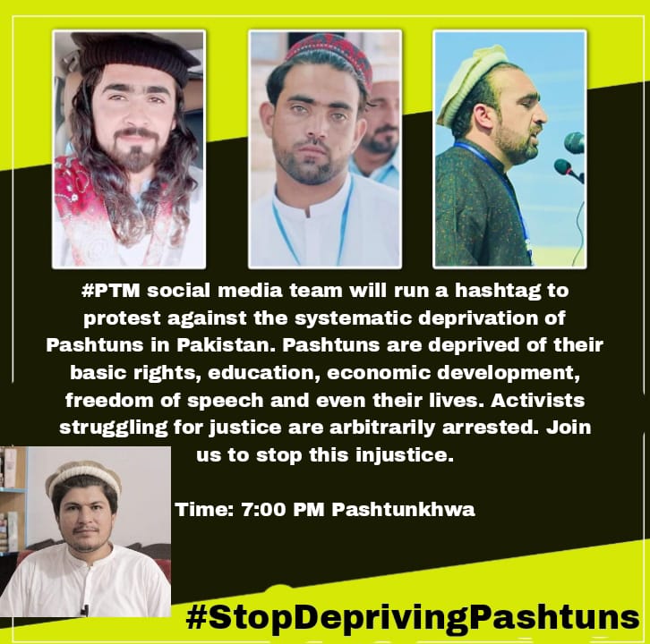 FIA notices to PTM leaders @ManzoorPashteen @Aliwazirna50   @GilamanPashten forced disappearance of @EidRehmanWazir2  Zakim and Jalal and arrest of #AlamzebMehsud and his nephew in a false drug case have all been blamed on Hafiz  Sir I want to say something
#StopDeprivingPashtuns