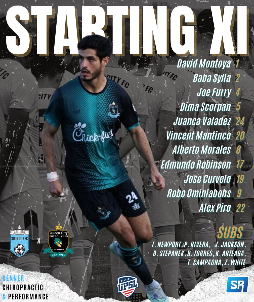 Here is today’s Starting XI against Soda City FC! 

#upsl #soccer #upslsoccer #queencity #startingxi #charlotte #queencity #matchday #playoffs  #feeltheburn #upinflames