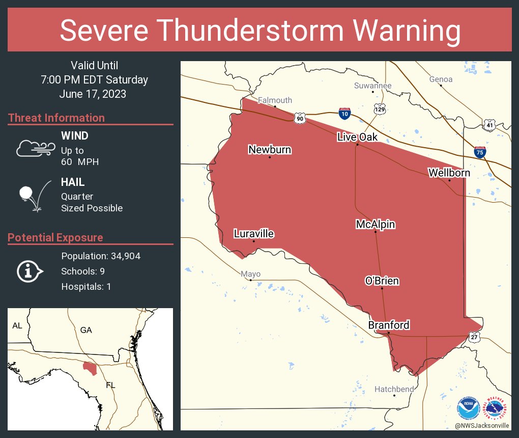 NWS Severe Tstorm on Twitter "Severe Thunderstorm Warning including