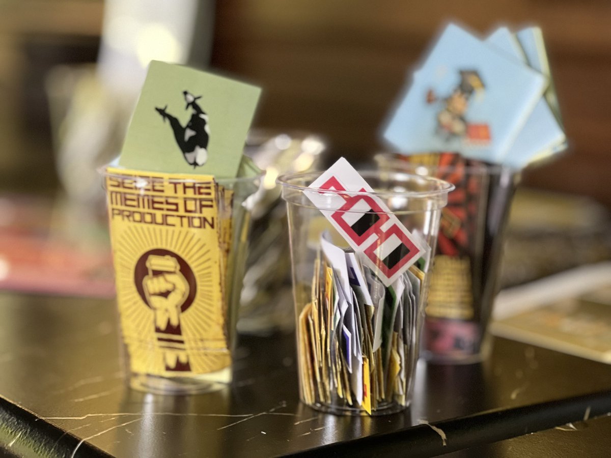 Nomadonbase's tweet image. We had an epic IRL meetup last night.we&apos;ll dive into the amazing world of GM Culture and 6529 memes, art,PFPs and Metaverse.Prepare to be blown away by @punk6529 culture as we share it with the world!Let&apos;s make @OM100m dreams come true #GMculture #6529Memes  #OM100m #gmNFTevent