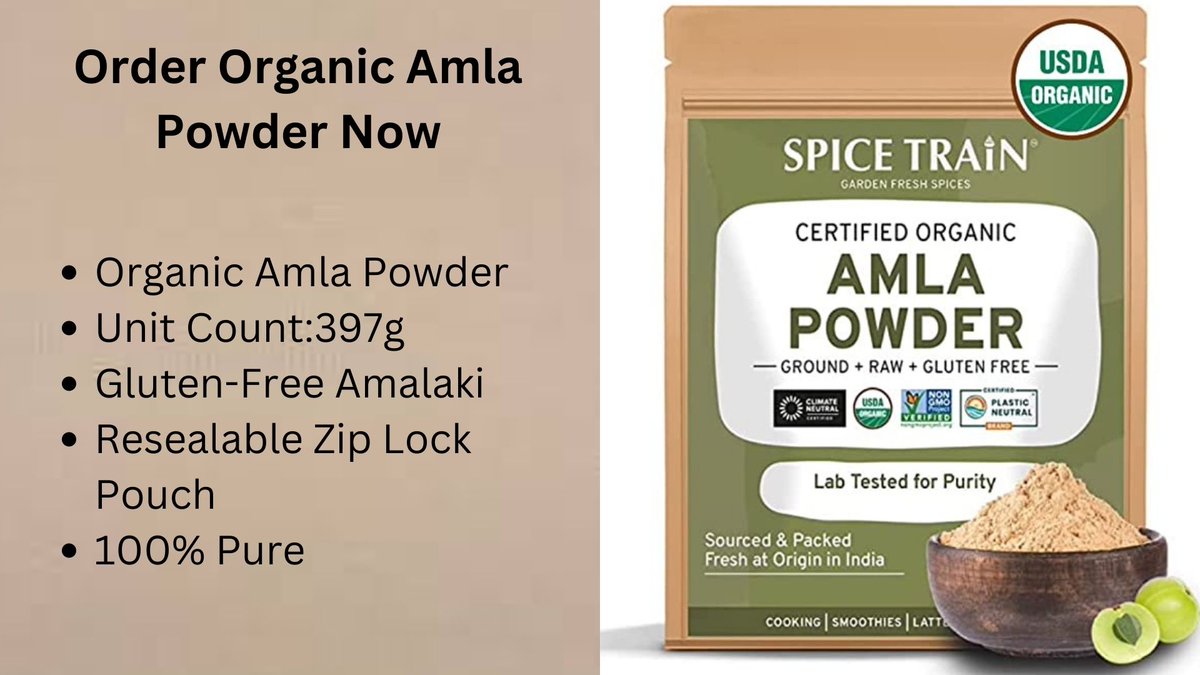 Roy18Chaya's tweet image. Order #OrganicAmlaPowder Now
amazon.com/dp/B096KWR1PK