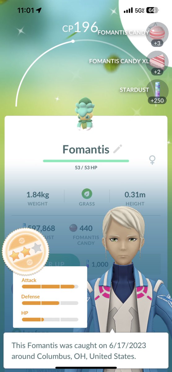 Stafford_PGO12's tweet photo. Shine Fomantis family has been completed!! @JT_Valor @ItsFleeceKing @MYSTIC7 @JTGily don’t do the field researches the wild encounters are where it’s at!! #shinyfomantis #PokemonGO https://t.co/tgacIyEFzu