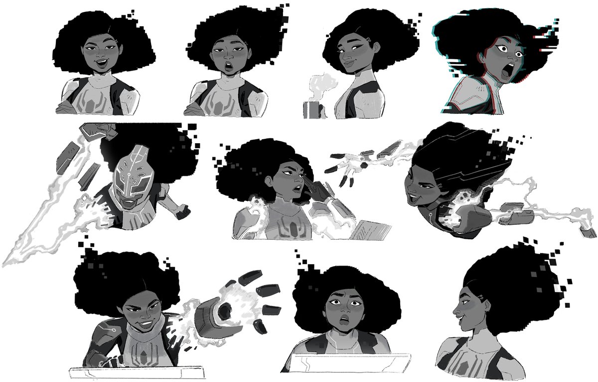 Spider Byte expression sheet I did for #AcrossTheSpiderVerse