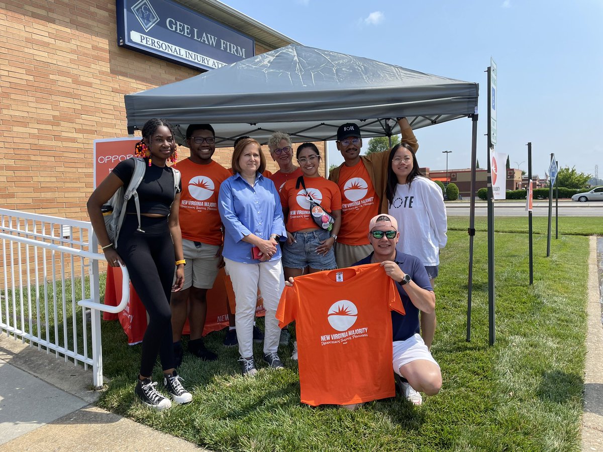 tramNVM's tweet photo. A perfect Saturday. Happy #GOTV!
✅ Voted early in my district primaries #SD14 #HD79
✅ GOTV rally w/ @NewVAMajority @PPAVirginia @CareInActionUS @unitehere @REPRORising_VA @votesaveamerica @SenatorHashmi
✅ Doorknocked for @lashrecseaird #SD14 #TeamAird #RoeNotJoe https://t.co/ZpHgi44RQJ