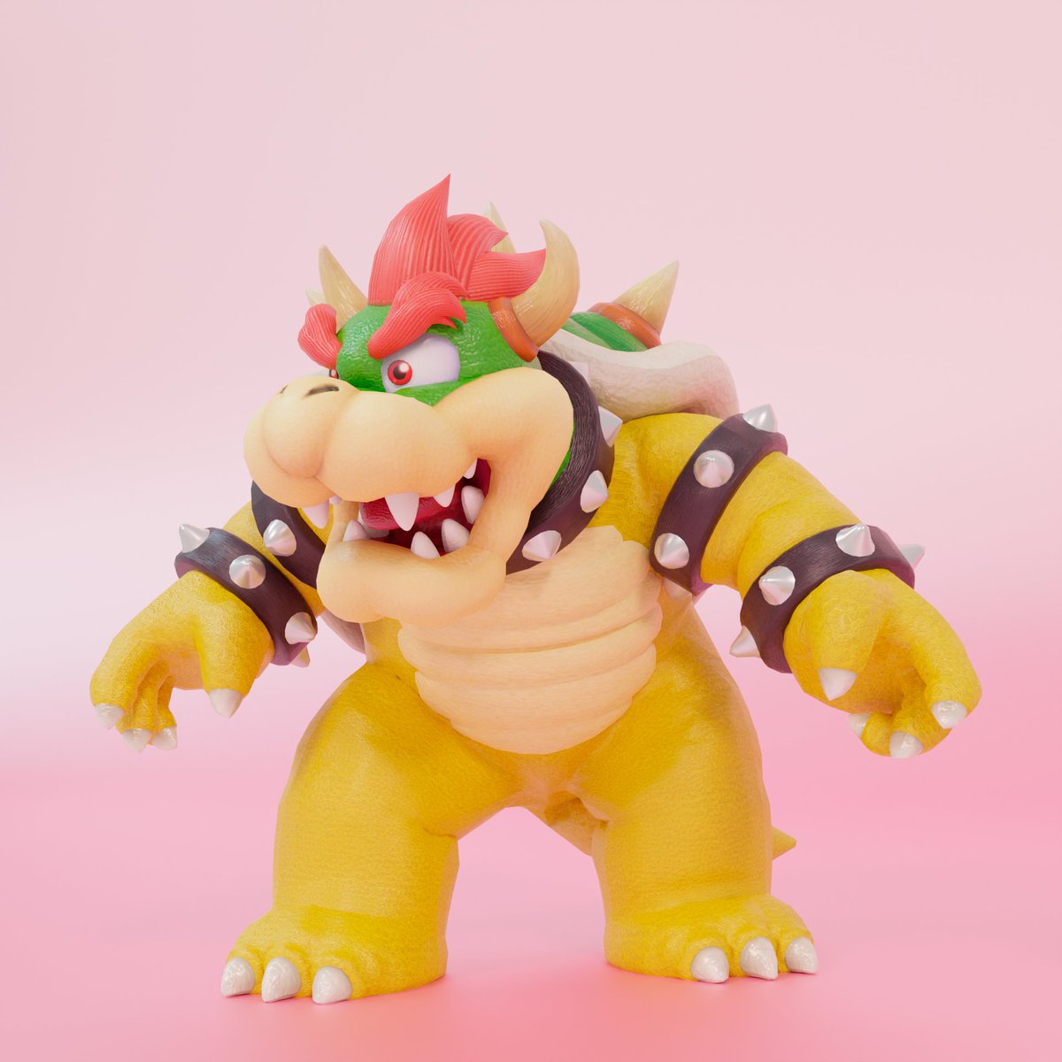 My Bowser fan 3D model. I've made this one for my future projects. Modeled and rigged in Blender 3.5
 
#3d #b3d #blender3d #nintendo #bowser #supermariobros #gamedev #fanart #furryart #furrycommunity