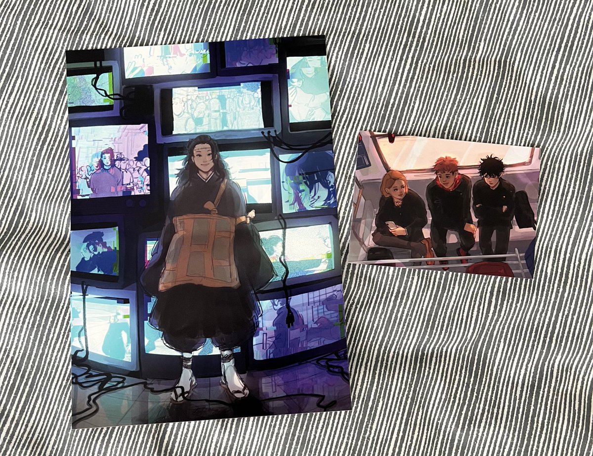 lastly, prints from <a href="/estrelleas/">lea!</a> !! you’re such a sweetheart and i’m really glad we got to have such a fun conversation :D 

i know you’re out of your haikyuu phase now but please get back into it for a bit so i can have your matsuhana art <3