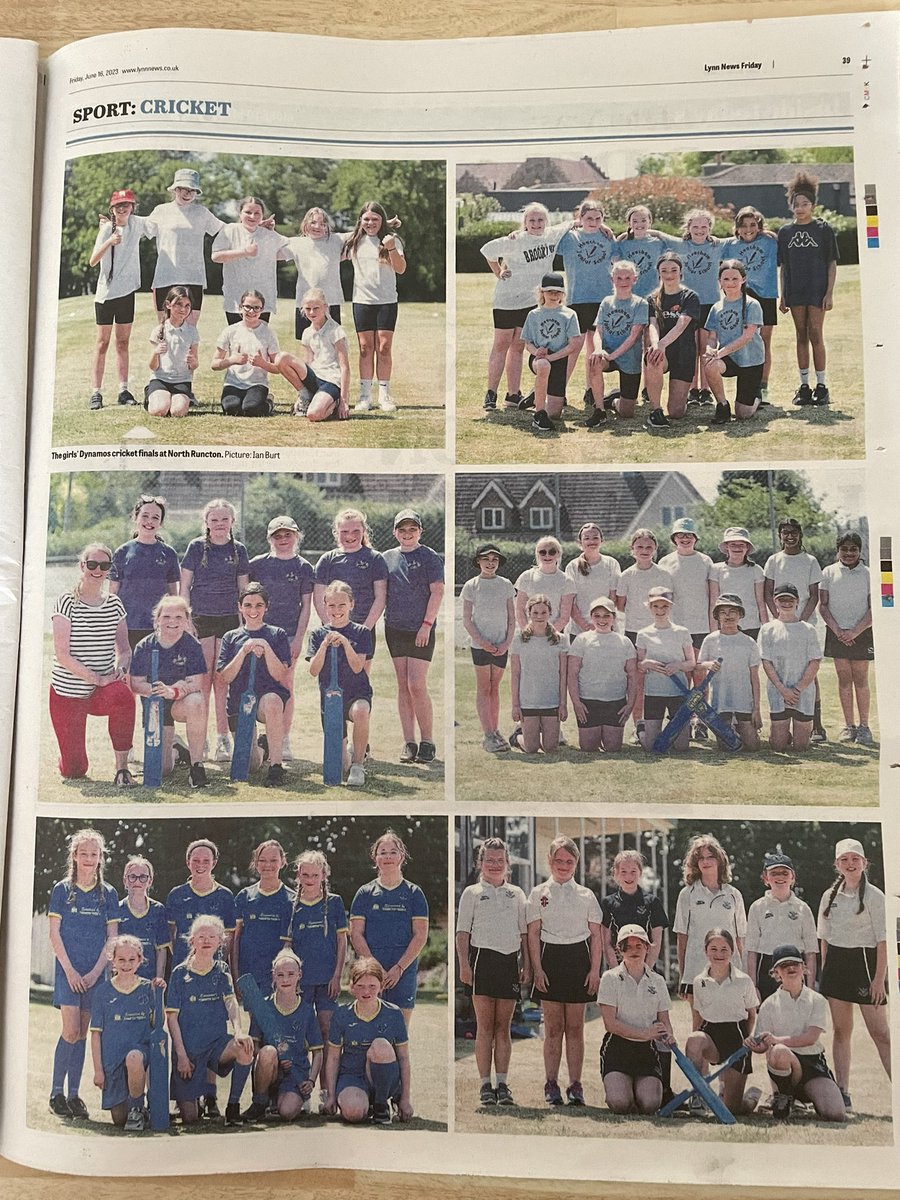 Great coverage of our SSP Girls Dynamos cricket finals in Fridays @TheLynnNews @SP_HJ_HI_WNAT @WNAT_Home @_StGermans @UETNorfolk @GlebeHouseSch @DNEAT_Academies @NorthRunctonCC @DMA_PE_Dept