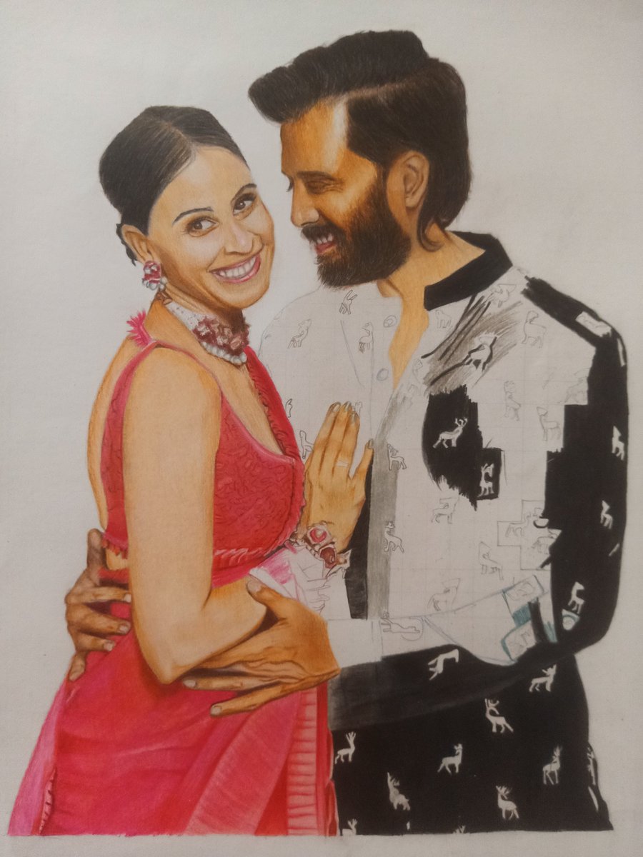 LaventoAtelier's tweet photo. #WorkinProgress #portrait #Artists #artlove #colouredpencils #coupleportrait #GeneliaD #riteishdeshmukh https://t.co/Hyn8efXpc6