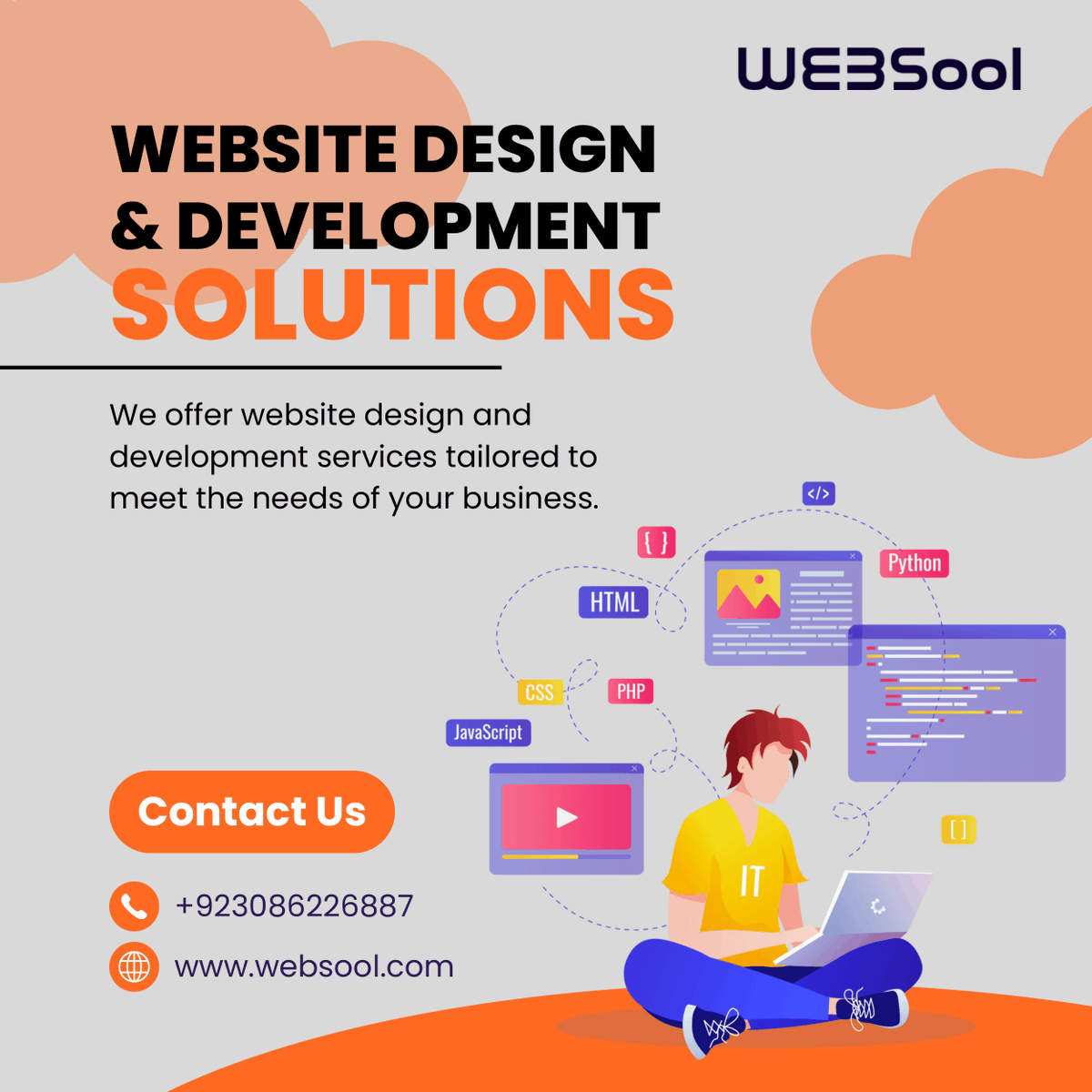 websool's tweet photo. We use the latest technologies and industry-standard development practices to ensure that our clients receive scalable, efficient, and secure web applications that drive business growth.
#digitaltransformation #business #WebSool #digitalmarketing #seo #websool #webdevelopment https://t.co/QgAPhgirG7