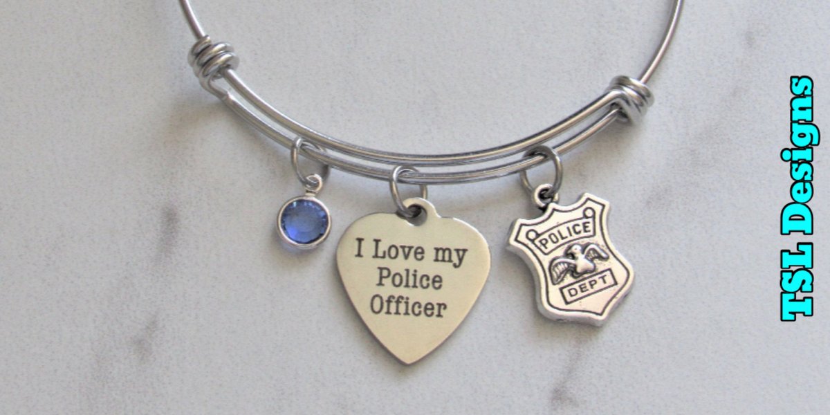 I Love my Police Officer Adjustable Bangle Bracelet W/ Silver Police Shield Charm & Blue Swarovski Crystal
buff.ly/2XcewMw
#bracelet #charmbracelet #handmade #jewelry #handcrafted #shopsmall #etsy #etsyhandmade #etsyjewelry #ilovemypoliceofficer #policelivesmatter