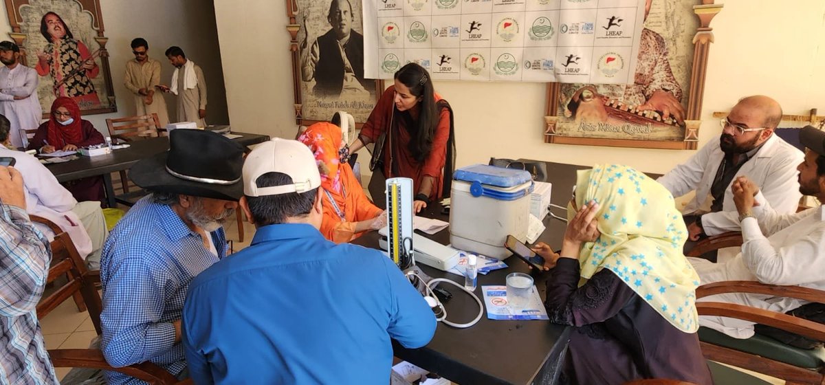 LHEAP_Project's tweet photo. LHEAP team supports implementation of health camp for the screening (HIV, HBV, HCV) and vaccination (Hepatitis B) of artists at Rawalpindi Arts Council. 
#hepatitiselimination #HBV #HCV #NoHep https://t.co/5sRvhoFAtX