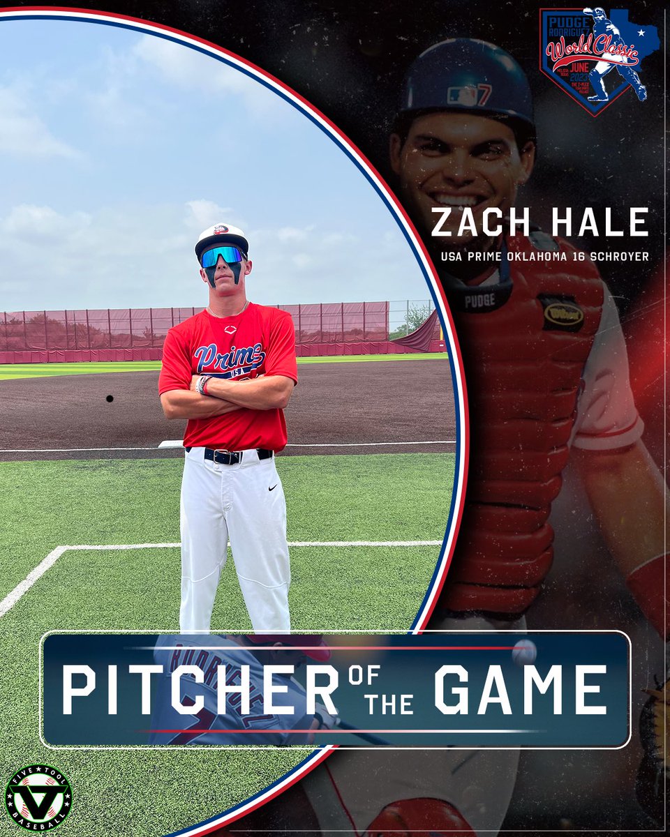FiveToolTexas's tweet photo. F: @USAPrimeRecruit Oklahoma 16U Schroyer 12, MMW Colorado Victus 16U 4
PoG: Dartyn Meeks 1-2, 3B, 4 RBI
Pitcher: @zhale44 2 IP, 0H, 0 ER, K | 2-3, RBI, 2R https://t.co/L46DPrSxdK