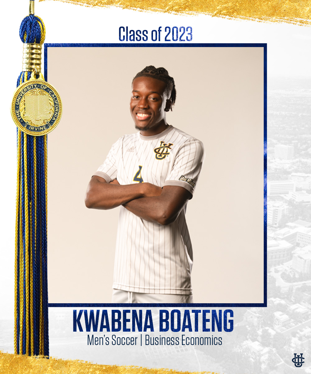 Give it up for Kwabena Boateng!! The Anteater defender graduates with a undergraduate degree in Business Economics 👏

#TogetherWeZot #RipEm #MoreThanAthletes