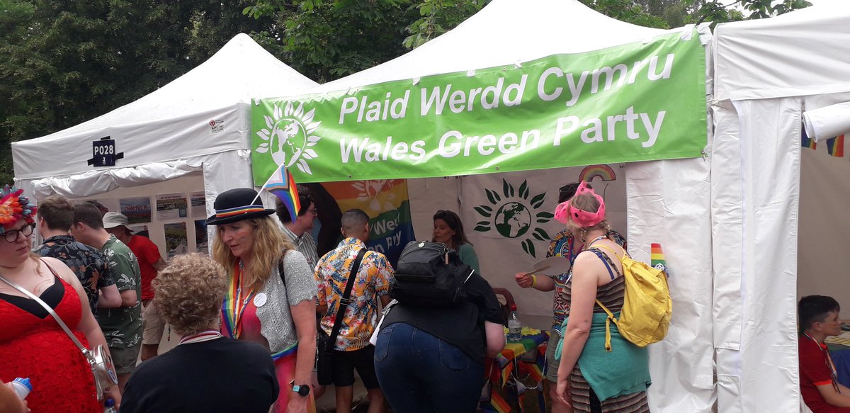 as_penarth's tweet photo. Back from a very busy and enjoyable first day at Pride Cymru.
Constant, and high, levels of engagement throughout the day at our @WalesGreenParty stall. Strong support for our clear and positive policies on LGBTIQA+ rights.
#PrideisstillaProtest
#PrideMonth https://t.co/RZ12thKn1h