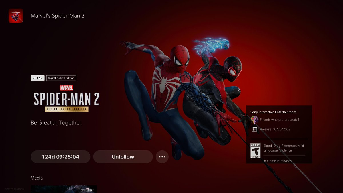 AElfigih's tweet image. And now for the painful part, waiting! 😫
@insomniacgames #SpideySquad 🔥🕷️❤️🕷️🔥