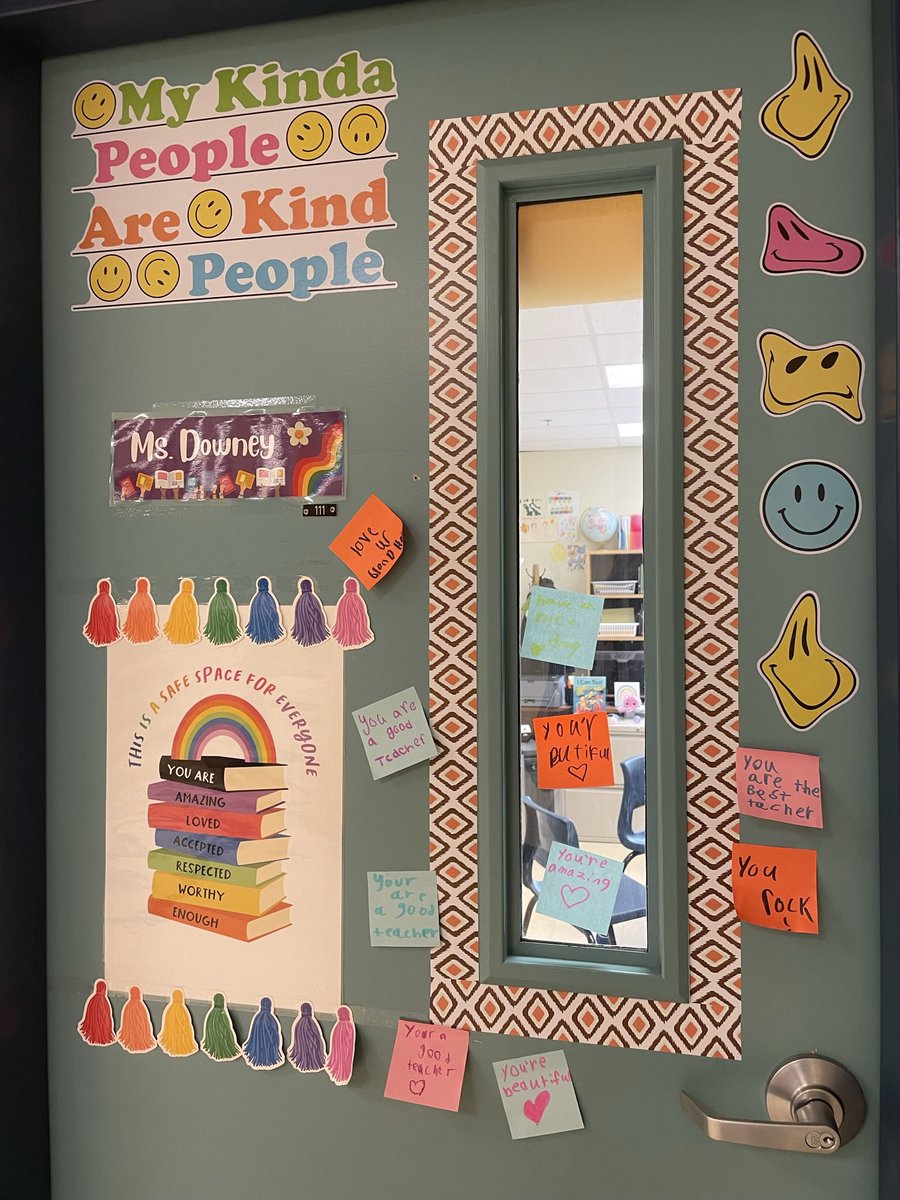 MsJDowney's tweet photo. Yesterday was Kindness Day @NWIAcademy and I found the sweetest notes stuck to my door 🥰 https://t.co/dwvNbj4iV7