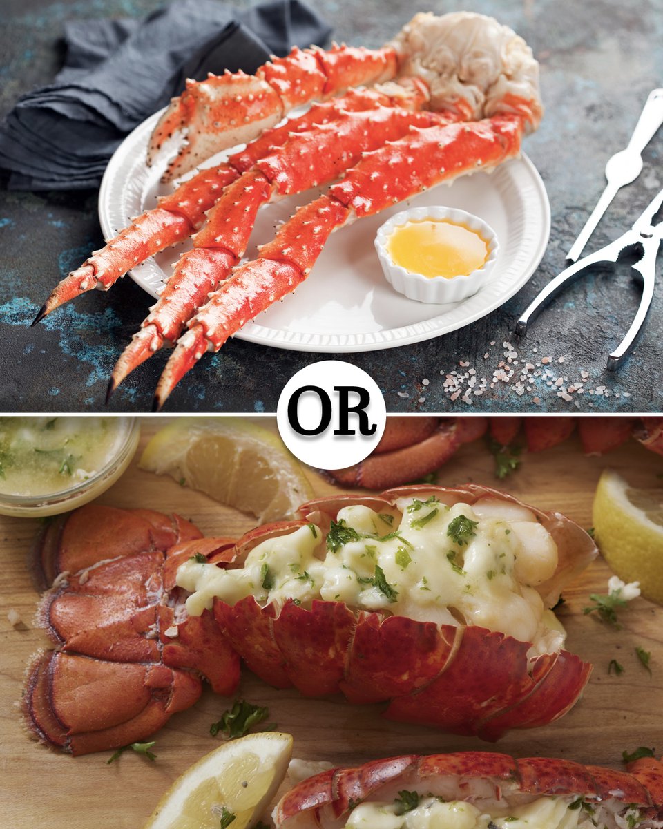 Which do you prefer: #crablegs or #lobstertails?