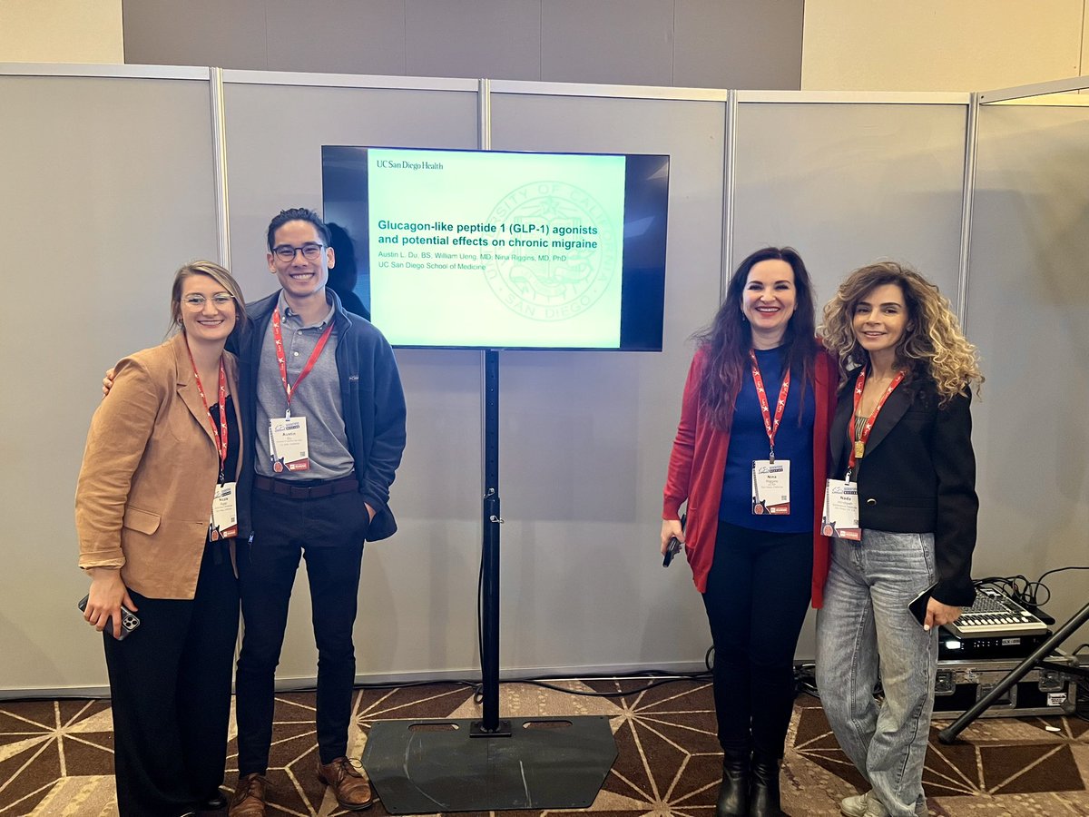 Lauren R. Natbony, MD, FAHS (@laurennatbonymd) on Twitter photo GLP-1 has potential benefit in chronic migraine! <a href="/NinaRiggins/">Nina Riggins, MD, PhD, FAAN, FAHS, UCNS Diplomate</a> <a href="/HindiyehNada/">Nada Hindiyeh, MD, FAHS</a> #AHSAM #EMC <a href="/ahsheadache/">American Headache Society</a> <a href="/WNGtweets/">Women Neurologists Group</a> <a href="/AANmember/">American Academy of Neurology</a> GLP-1 has potential benefit in chronic migraine! <a href="/NinaRiggins/">Nina Riggins, MD, PhD, FAAN, FAHS, UCNS Diplomate</a> <a href="/HindiyehNada/">Nada Hindiyeh, MD, FAHS</a> #AHSAM #EMC <a href="/ahsheadache/">American Headache Society</a> <a href="/WNGtweets/">Women Neurologists Group</a> <a href="/AANmember/">American Academy of Neurology</a>