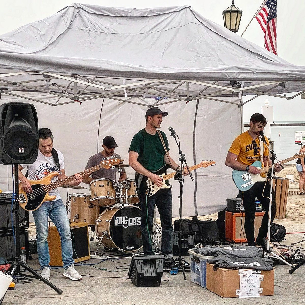 Set was cut by 2 hrs by a tornado and lightning storm, yet we managed to break down all of our gear, a tent and our live sound without getting struck by lightning or killed by a tornado, so I'd say that's a win. Next time we'll bring 96 Bill Paxton and things will be fine.