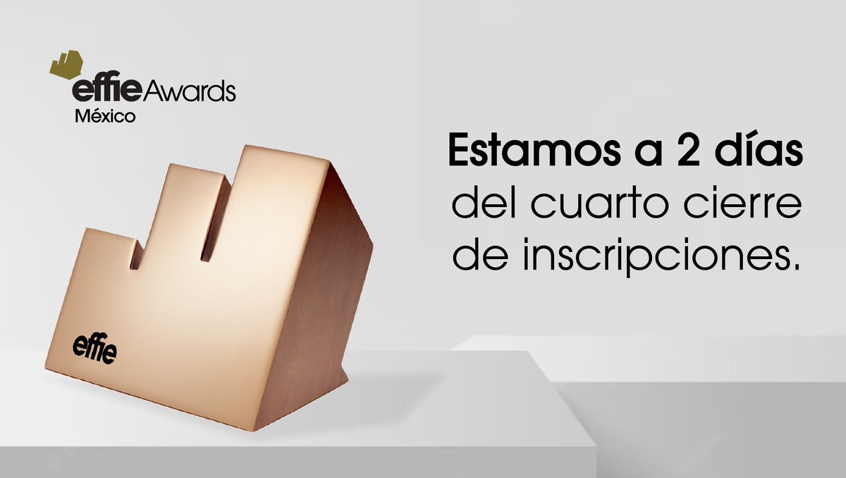 Estamos por cerrar por completo las inscripciones, tienes 2 días para terminar de reunir todos los requisitos, inscríbete: effie.com.mx/inscribe-tu-ca…

#EffieAwardsMx