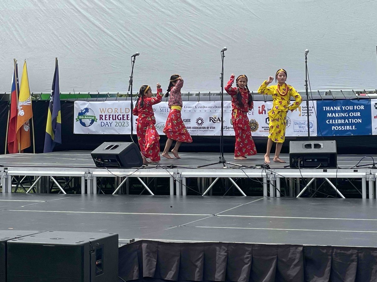 UTRefugeeServe's tweet photo. Check out these great performances! Come see the refugee performances today until 4 p.m. #WorldRefugeeDay #Utah #Refugees https://t.co/IIxO5i9AFZ